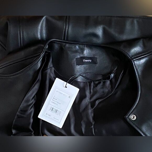 Theory Leather Crop Jacket size 4 - Picture 10 of 12